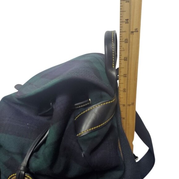 Dooney & Bourke Plaid Canvas & Leather Backpack With Tassel Accents main image 7